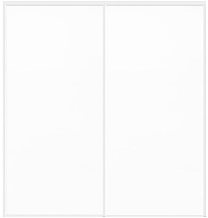 Custom Sliding White Aluminum Doors - Style 01 - 2 doors  - Soft White - Doors and Beyond