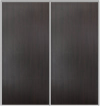 Custom Sliding Aluminum Doors - Style 01 - 2 doors  - Premium Wenge - Doors and Beyond