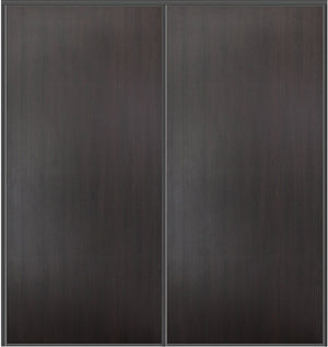 Custom Sliding Black Aluminum Doors - Style 01 - 2 doors - Premium Wenge - Doors and Beyond