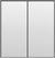 Custom Sliding Black Aluminum Doors - Style 01 - 2 doors  - White Drawing