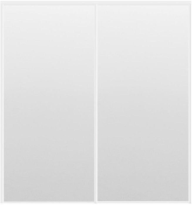 Custom Sliding White Aluminum Doors - Style 01 - 2 doors - White Drawing - Doors and Beyond