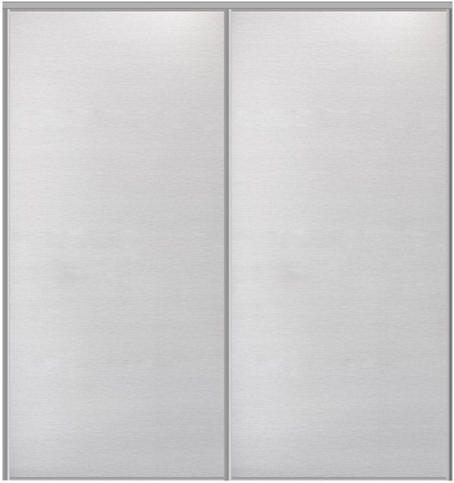 Custom Sliding Aluminum Doors - Style 01 - 2 doors  - White Wenge