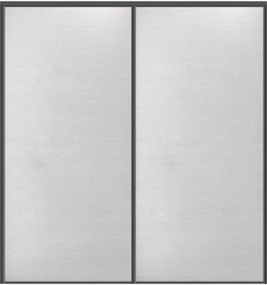 Custom Sliding Black Aluminum Doors - Style 01 - 2 doors - White Wenge - Doors and Beyond