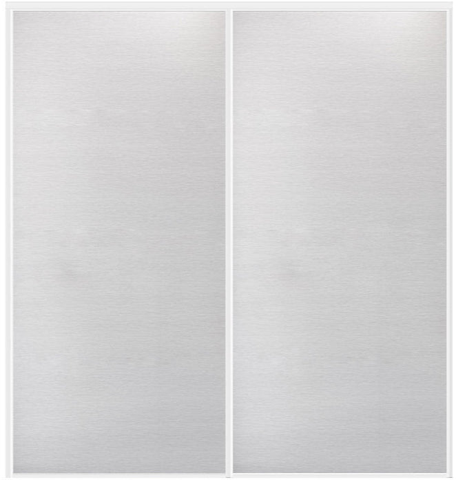 Custom Sliding White Aluminum Doors - Style 01 - 2 doors - White Wenge - Doors and Beyond