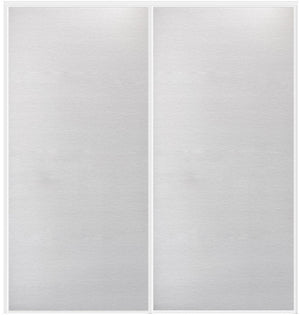 Custom Sliding White Aluminum Doors - Style 01 - 2 doors - White Wenge - Doors and Beyond