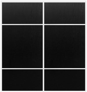 Custom Sliding White Aluminum Doors - Style 10 - 2 doors  - Black Ash - Doors and Beyond