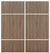 Custom Sliding White Aluminum Doors - Style 10 - 2 doors  - Dark Aloe Wood