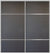 Custom Sliding Aluminum Doors - Style 10 - 2 doors  - Japan Oak