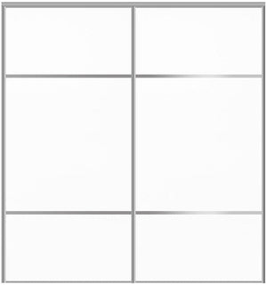 Custom Sliding Aluminum Doors - Style 10 - 2 doors - Soft White - Doors and Beyond