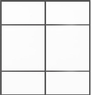 Custom Sliding Black Aluminum Doors - Style 10 - 2 doors  - Soft White - Doors and Beyond