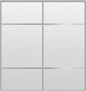 Custom Sliding Aluminum Doors - Style 10 - 2 doors  - White Drawing - Doors and Beyond