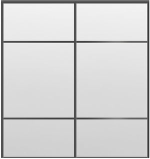 Custom Sliding Black Aluminum Doors - Style 10 - 2 doors - White Drawing - Doors and Beyond
