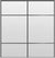 Custom Sliding Black Aluminum Doors - Style 10 - 2 doors  - White Drawing