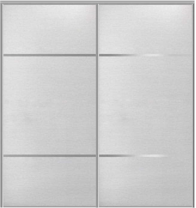 Custom Sliding Aluminum Doors - Style 10 - 2 doors  - White Wenge - Doors and Beyond
