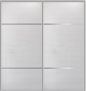 Custom Sliding Aluminum Doors - Style 10 - 2 doors  - White Wenge - Doors and Beyond
