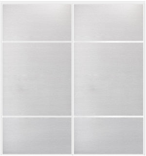 Custom Sliding White Aluminum Doors - Style 10 - 2 doors - White Wenge - Doors and Beyond