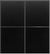 Custom Sliding Black Aluminum Doors - Style 02 - 2 doors  - Black Ash