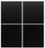Custom Sliding White Aluminum Doors - Style 02 - 2 doors  - Black Ash