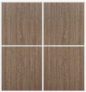 Custom Sliding White Aluminum Doors - Style 02 - 2 doors - Dark Aloe Wood - Doors and Beyond