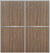 Custom Sliding Aluminum Doors - Style 02 - 2 doors  - Dark Aloe Wood