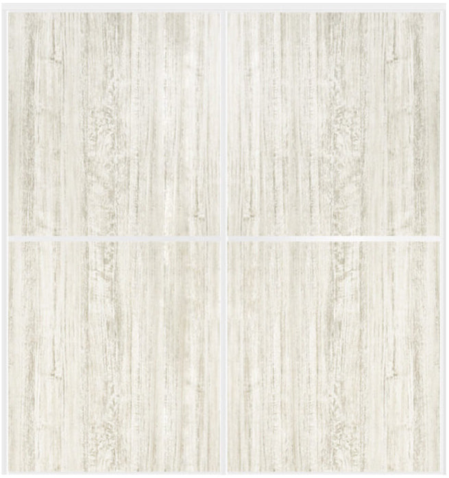Custom Sliding White Aluminum Doors - Style 02 - 2 doors  - Light Aloe Wood