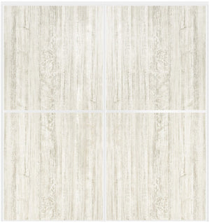 Custom Sliding White Aluminum Doors - Style 02 - 2 doors - Light Aloe Wood - Doors and Beyond