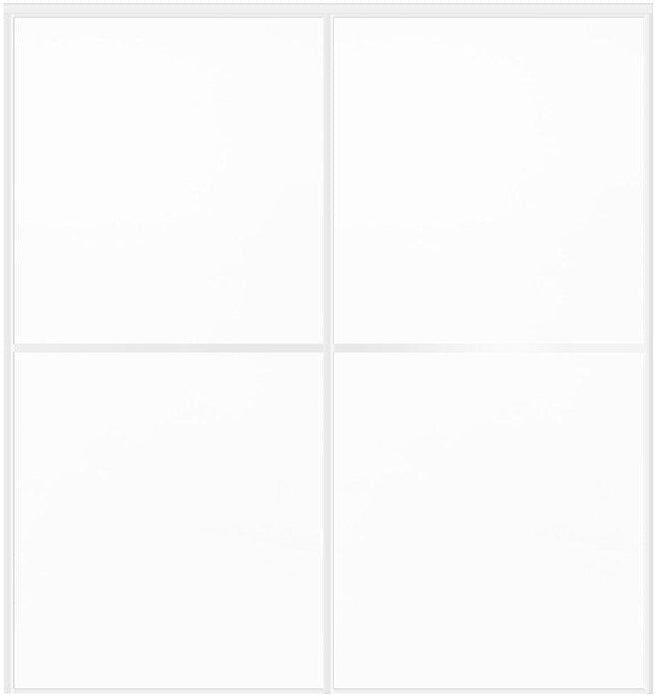 Custom Sliding White Aluminum Doors - Style 02 - 2 doors  - Soft White - Doors and Beyond