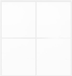 Custom Sliding White Aluminum Doors - Style 02 - 2 doors  - Soft White - Doors and Beyond
