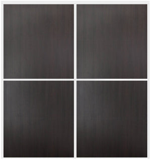Custom Sliding White Aluminum Doors - Style 02 - 2 doors - Premium Wenge - Doors and Beyond