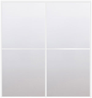 Custom Sliding White Aluminum Doors - Style 02 - 2 doors - White Drawing - Doors and Beyond