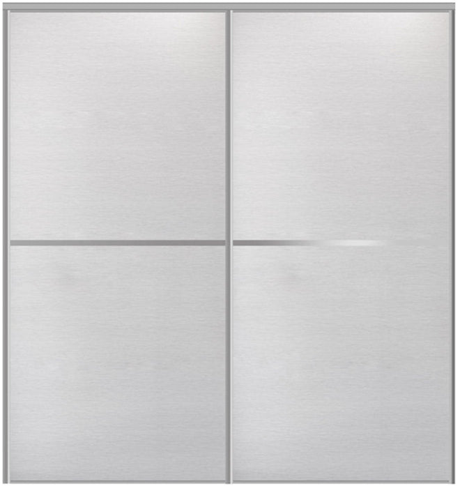 Custom Sliding Aluminum Doors - Style 02 - 2 doors  - White Wenge - Doors and Beyond