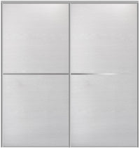 Custom Sliding Aluminum Doors - Style 02 - 2 doors  - White Wenge - Doors and Beyond