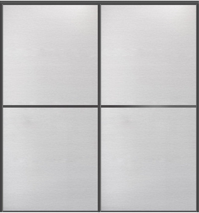 Custom Sliding Black Aluminum Doors - Style 02 - 2 doors  - White Wenge