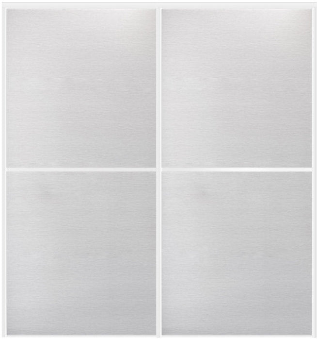 Custom Sliding White Aluminum Doors - Style 02 - 2 doors - White Wenge - Doors and Beyond