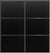 Custom Sliding Black Aluminum Doors - Style 03 - 2 doors  - Black Ash