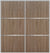 Custom Sliding Aluminum Doors - Style 03 - 2 doors  - Dark Aloe Wood