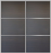 Custom Sliding Aluminum Doors - Style 03 - 2 doors  - Japan Oak - Doors and Beyond