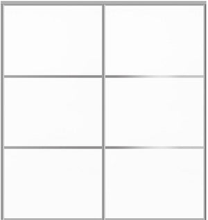 Custom Sliding Aluminum Doors - Style 03 - 2 doors  - Soft White - Doors and Beyond