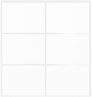 Custom Sliding White Aluminum Doors - Style 03 - 2 doors  - Soft White - Doors and Beyond