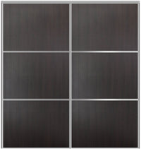 Custom Sliding Aluminum Doors - Style 03 - 2 doors  - Premium Wenge - Doors and Beyond
