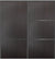 Custom Sliding Black Aluminum Doors - Style 03 - 2 doors  - Premium Wenge