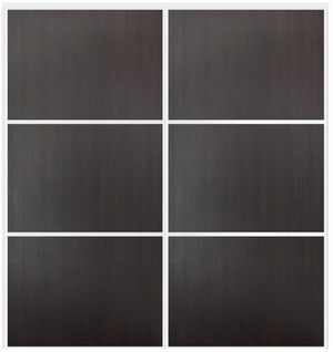 Custom Sliding White Aluminum Doors - Style 03 - 2 doors - Premium Wenge - Doors and Beyond