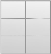 Custom Sliding Aluminum Doors - Style 03 - 2 doors  - White Drawing - Doors and Beyond