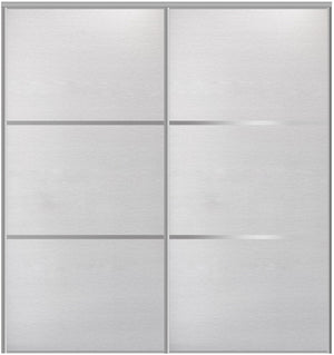 Custom Sliding Aluminum Doors - Style 03 - 2 doors  - White Wenge - Doors and Beyond