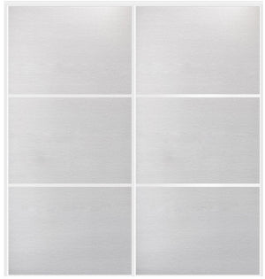 Custom Sliding White Aluminum Doors - Style 03 - 2 doors - White Wenge - Doors and Beyond