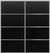 Custom Sliding Aluminum Doors - Style 04 - 2 doors  - Black Ash