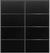Custom Sliding Black Aluminum Doors - Style 04 - 2 doors  - Black Ash