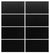 Custom Sliding White Aluminum Doors - Style 04 - 2 doors  - Black Ash