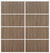 Custom Sliding White Aluminum Doors - Style 04 - 2 doors  - Dark Aloe Wood