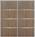 Custom Sliding Aluminum Doors - Style 04 - 2 doors  - Dark Aloe Wood